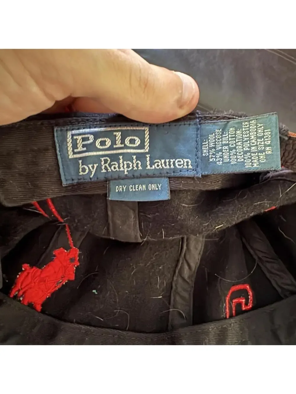 wool vintage big pony Polo Ralph Lauren hat.